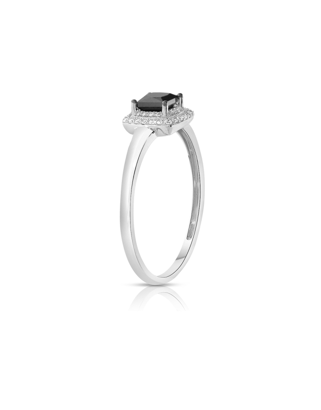 inel de logodna Vida din aur 18 kt halo cu diamant negru 71547Q-LD8WT