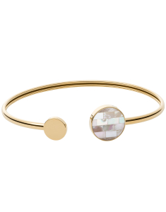 Skagen Agnethe Cuff Gold-Tone Mother of Pearl 