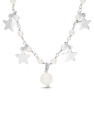 colier argint 925 cu stele si perle BB70C-RH-W