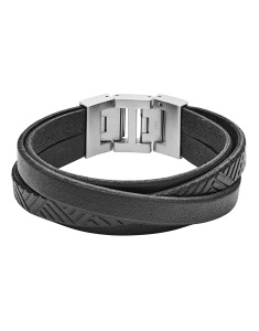 Fossil Black Leather Wrap 