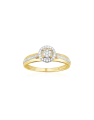 inel de logodna aur 14 kt bouquet pave cu diamante Q20081RH