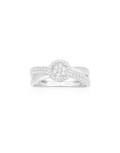 aur 14 kt bouquet pave cu diamante 
