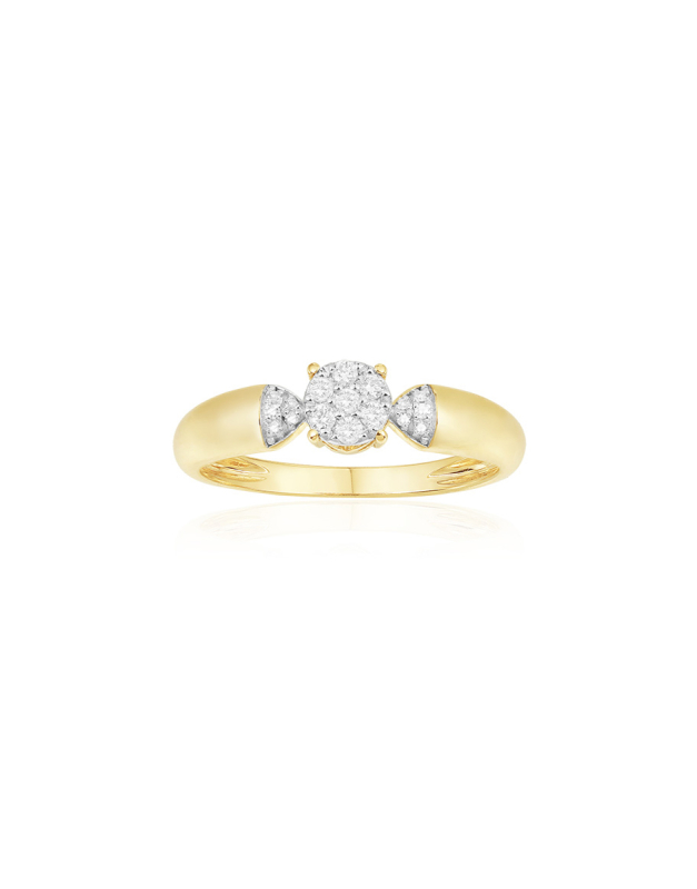 inel de logodna aur 14 kt bouquet cu diamante Q20882BICH