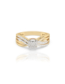 inel de logodna aur 14 kt bouquet pave cu diamante FS10703-Y
