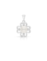 pandantiv argint 925 floare cu perla de cultura si cubic zirconia PS11196PE-WH