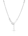colier argint 925 paperclip cu trifoi si perle DB080-CL-RH-W