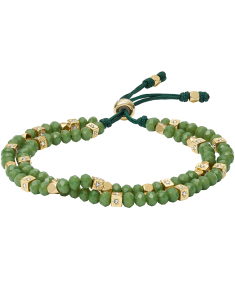 Fossil Arm Party Green beaded 