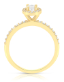 inel de logodna aur 14 kt halo pave cu diamante RG103892-30-214-Y