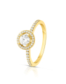 inel de logodna aur 14 kt halo pave cu diamante RG103890-40-214-Y