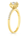 inel de logodna aur 14 kt halo pave cu diamante RG103890-40-214-Y