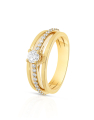 inel de logodna aur 14 kt solitaire pave cu diamante RG100939-214-Y