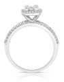 inel de logodna aur 14 kt baguette pave cu diamante RG103883-114-W
