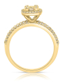 inel de logodna aur 14 kt baguette pave cu diamante RG103883-214-Y