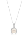 colier argint 925 potcoava cu perla si cubic zirconia YE9246-CH-W