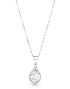 argint 925 cu perla si cubic zirconia 