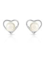 cercei argint 925 stud inima cu perla si cubic zirconia YE9223-EG-W