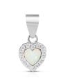 pandantiv argint 925 inima cu opal si cubic zirconia YE9318-PD-WOPW