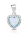 pandantiv argint 925 inima cu opal si cubic zirconia TP2355-PD-BOPW