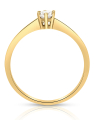 inel de logodna aur 14 kt solitaire si cubic zirconia RG018Y