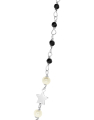 colier argint 925 stele cu perle si cristale negre BB235149-RH-WBK