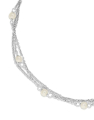bratara argint 925 lant triplu cu perle LS005-BR1-RH-W