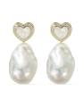 cercei Guess Amami lungi inima cu cristale si perla JUBE04022JWYGWHT-U
