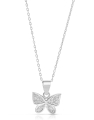 colier argint 925 fluture si cubic zirconia TS0021-CH-W