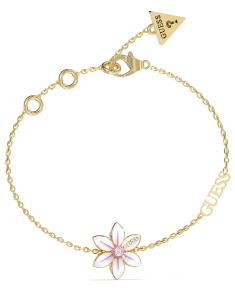 Guess White Lotus email cu floare si cristale 