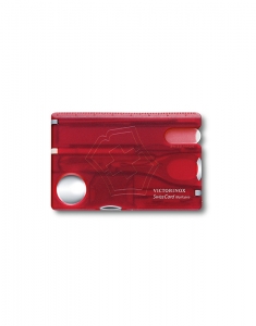 Victorinox Swiss Army Knvies Swiss Card Nailcare Ruby Translucent 0.7240.T